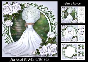 Parasol & White Roses