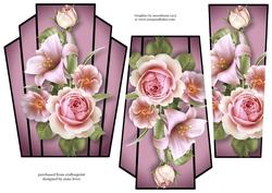 Art Deco Stacker - Roses & Lilies