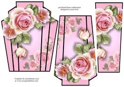 Art Deco Stacker - Pretty Pink Roses