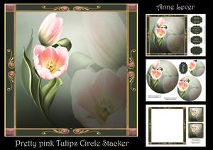 Pretty Pink Tulips Circle Stacker