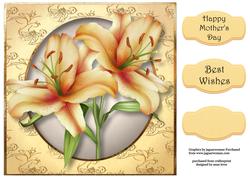 Beautiful Peach Lilies 8x8 Quick Topper