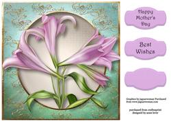 Beautiful Liliac Lilies 8x8 Quick Topper