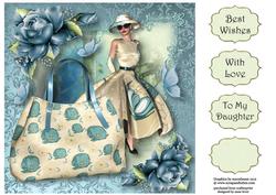Handbags & Gladrags Race Day Chic - Blue 8x8