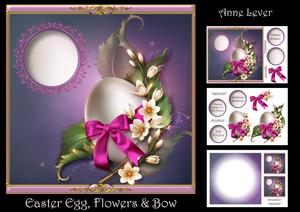 Easter Egg, Flowers & Bow