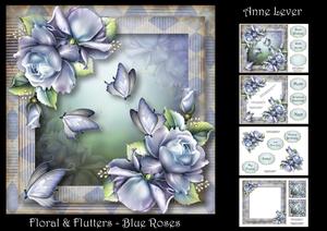 Floral & Flutters - Blue Roses