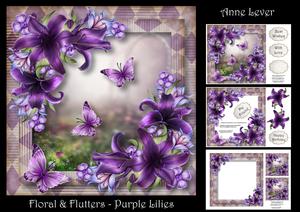 Floral & Flutters - Purple Lilies
