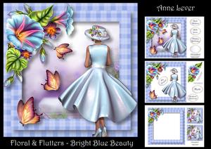 Floral & Flutters - Bright Blue Beauty
