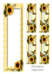 Floral & Flutters Large Dl - Sunflowers Insert