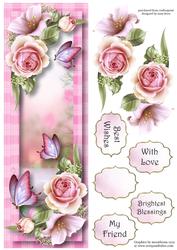 Floral & Flutters Large Dl - Roses & Lilies