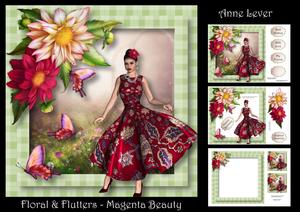 Floral & Flutters - Magenta Beauty