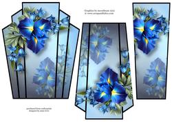 Art Deco Stacker - Beautiful Blue Iris