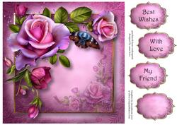 Gorgeous Romantica Roses 8x8 Quick Topper