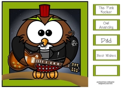 The Punk Rocker Owl 8x8