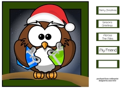 The Christmas Owl 8x8