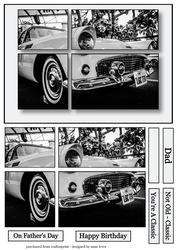 Classic Car Monochrome A5