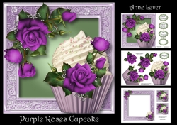 Purple Roses Cupcake