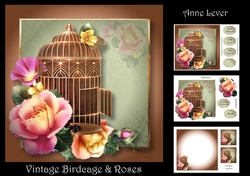 Vintage Birdcage & Roses