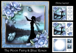 The Moon Fairy & Blue Roses