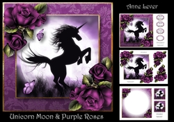 Unicorn Moon & Purple Roses