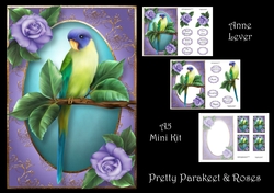 Pretty Parakeet & Roses