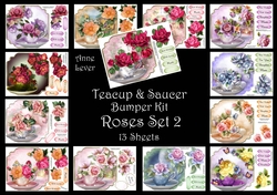 Teacup & Saucer Roses Set 2 Bumper Kit