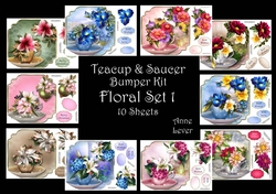 Teacup & Saucer Floral Set 1 Bumper Kit