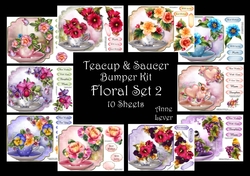 Teacup & Saucer Floral Set 2 Bumper Kit