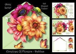 Envelope Of Flowers - Dahlias