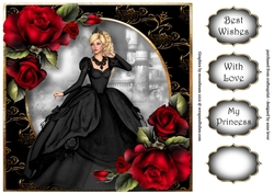 The Princess & The Castle - Red Roses 8x8