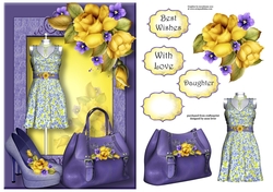 Yellow Roses Dress, Bag & Shoes A5