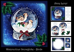 Watercolour Snowglobe - Birds