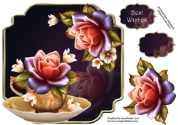 Twinkle Roses - Teacup & Saucer