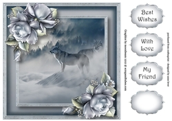 Wolves In The Mist 8x8