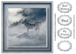 Wolves In The Mist 8x8 - Male