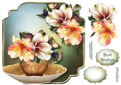 Peruvian Lilies - Teacup & Saucer