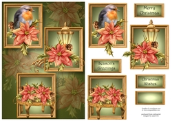 Frame Trio Christmas - Robin & Lantern