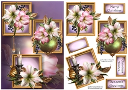 Frame Trio Christmas - Festive Amaryllis