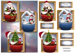 Frame Trio Christmas - Festive Cupcakes