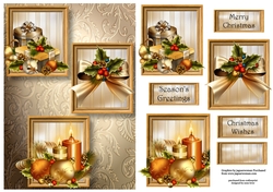 Frame Trio Christmas - Golden gifts