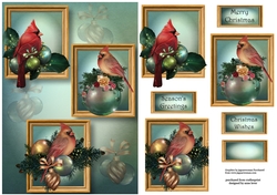 Frame Trio Christmas - The Cardinal Family