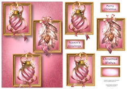 Frame Trio Christmas - Glittering Pink