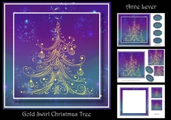 Gold Swirl Christmas Tree