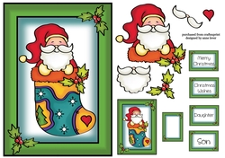 Colourful Christmas - Santa A5