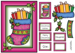 Colourful Christmas - stocking A5