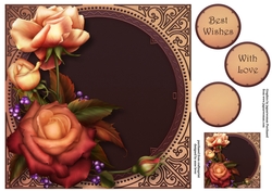 Beautiful Henna Roses 8x8