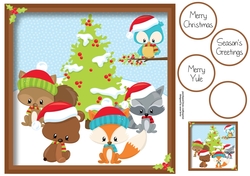 Woodland Animals Christmas 8x8