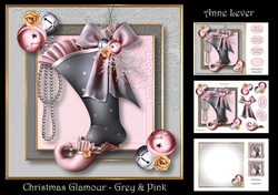 Christmas Glamour - Grey & Pink