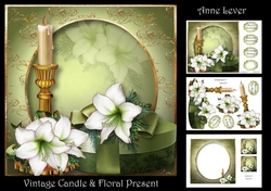 Vintage Candle & Floral Present