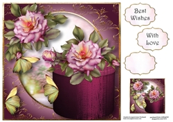 Beautiful Birthday Box With Roses 8x8