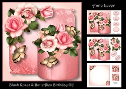 Blush Roses & Butterflies Birthday Gift